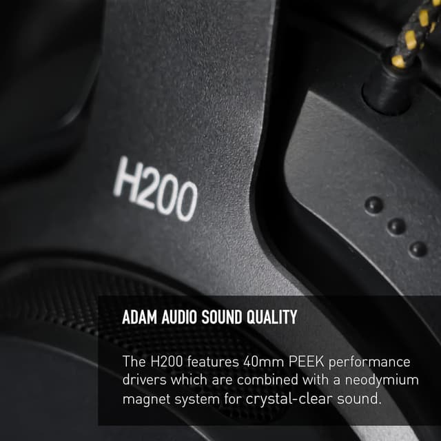 Detalle 2 de ADAM Audio H200 Cuffie closed-back da studio con software di ottimizzazione e spazializzazione incluso