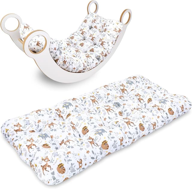 Thumbnail 6 de Totsy Baby Krabbeldecke für Baby-Kissen (70x110 cm) für Kletterbogen & Montessori-Spielbogen – Elefanten hellgrau