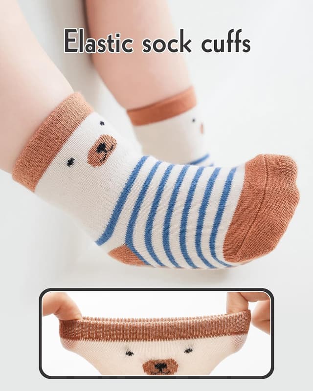 Detalle 2 de Kyopp 5 Paar Babysocken Stoppersocken