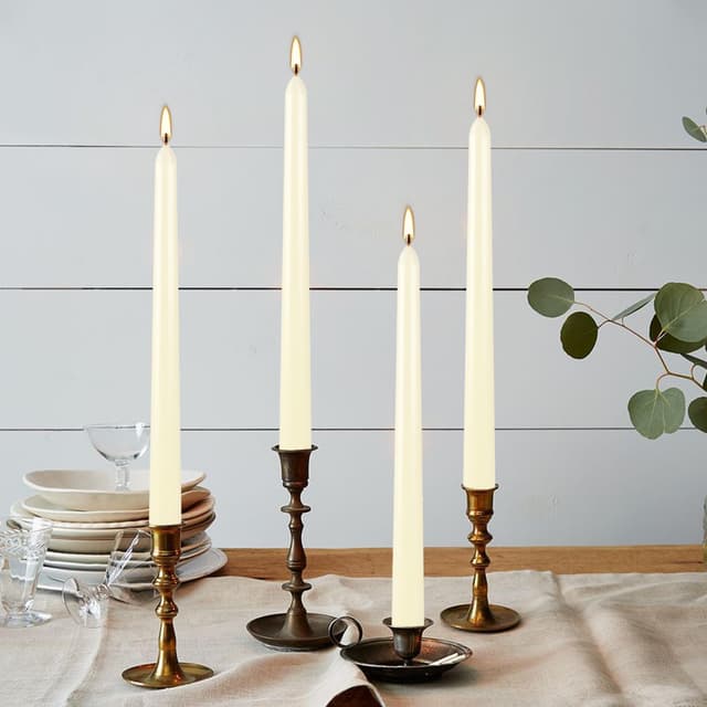 Detalle 2 de YOROXRG Ivory White Taper Candles 0.8 x 10 Inch 36 Pack