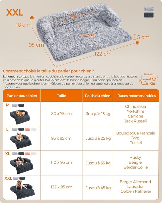 Thumbnail 5 de Feandrea FluffyHug Panier pour Chien Taille XXL