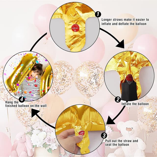 Thumbnail 5 de Smlpuame Folienballon 102 cm Zahlen 🎈