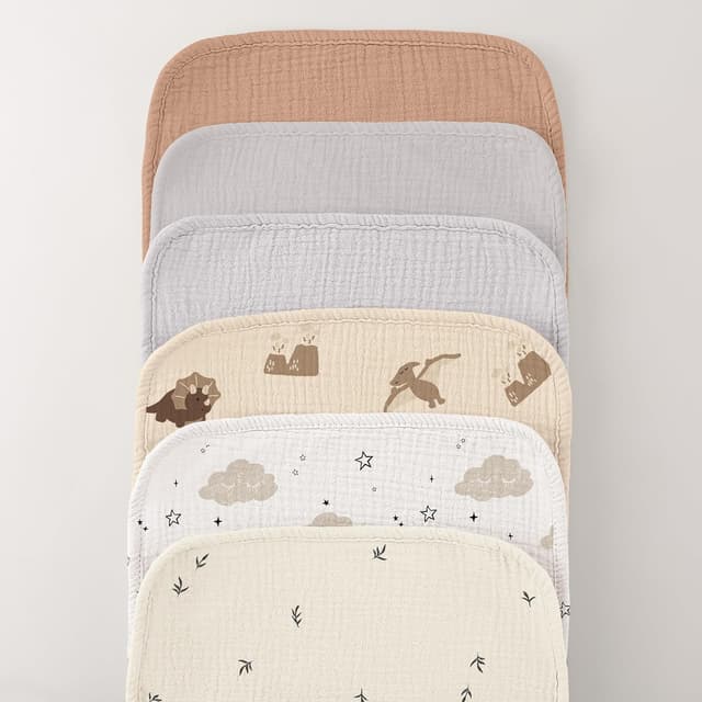 Detalle de Musselin-Spucktücher 6er Pack 50 x 25 cm