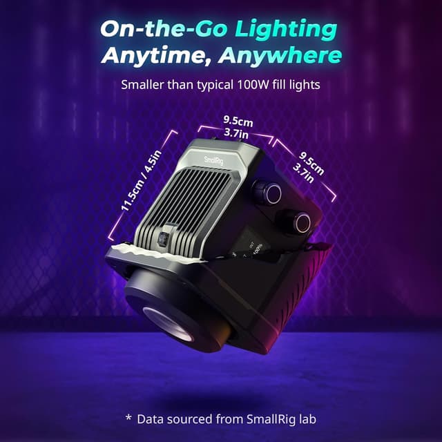 Detalle 2 de SMALLRIG RC 100C 100W RGBWW LED video light 🎥