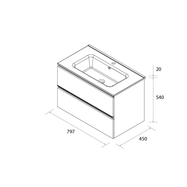 Thumbnail 5 de Salgar Bequia mueble 60 cm con lavabo negro
