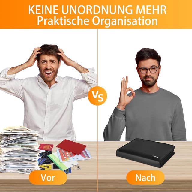 Thumbnail 4 de JUNDUN Fächermappe Dokumentenmappe A4 13 Fächer