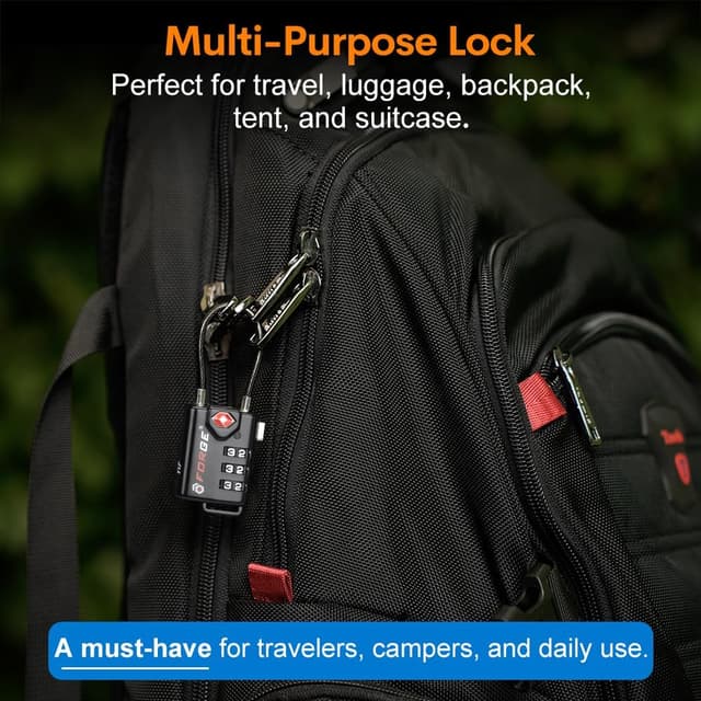 Thumbnail 6 de TSA Approved Cable Luggage Locks 2-Pack 🔒