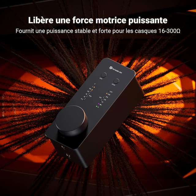 Detalle de Fosi Audio SK02 DAC USB-C vers AUX : convertisseur audio numérique/analogique et amplificateur casque 4,4 mm + 3,5 mm