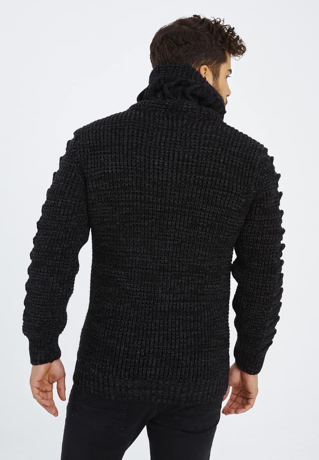 Detalle de LEIF NELSON LN5585 pull en tricot pour homme avec boutons