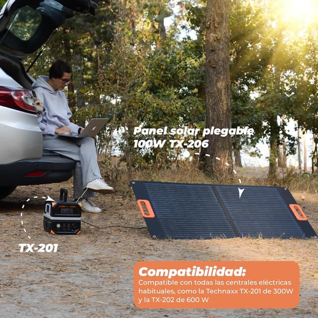 Thumbnail 4 de Panel solar TX-206 de 100W ☀️ Portátil y Multifuncional