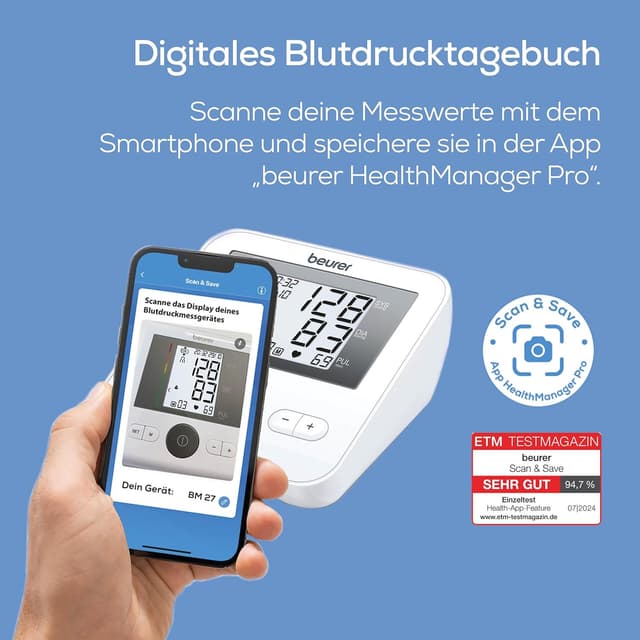 Thumbnail 4 de Beurer BM 27 Oberarm-Blutdruckmessgerät 22–42 cm