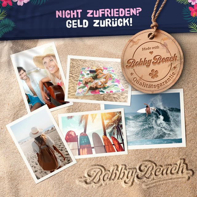 Detalle 2 de Bobby Beach Picknickdecke 200x200 cm