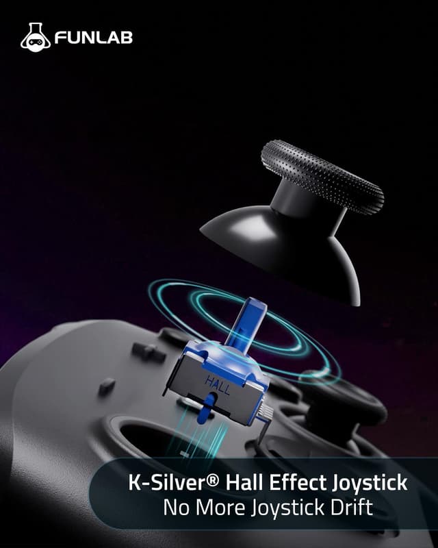 Detalle de Funlab Switch 2 Pro Controller (Switch2/OLED) with Hall Effect, Back Buttons, Turbo, Motion & One‑Click Wake Up