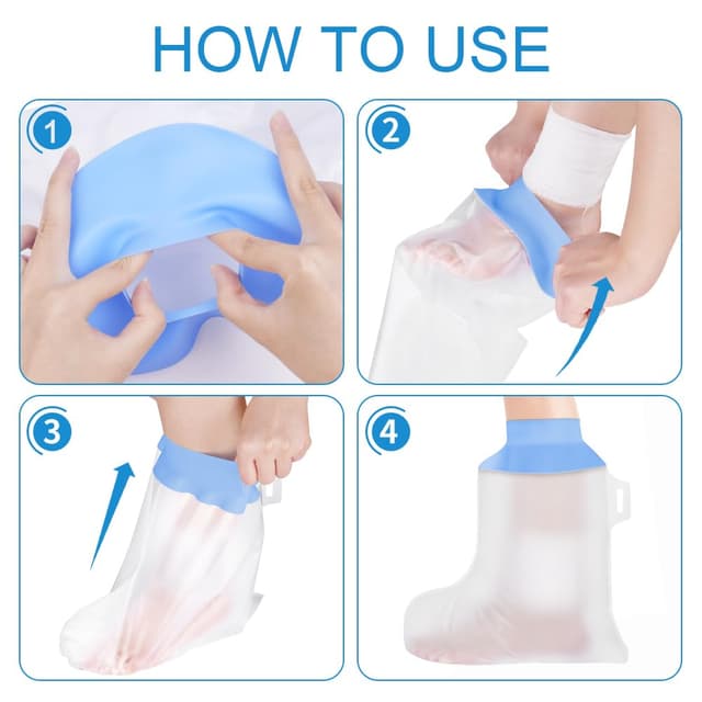 Detalle de ANOMM Copertura impermeabile per piedi e doccia con gesso (riutilizzabile, anello in silicone)