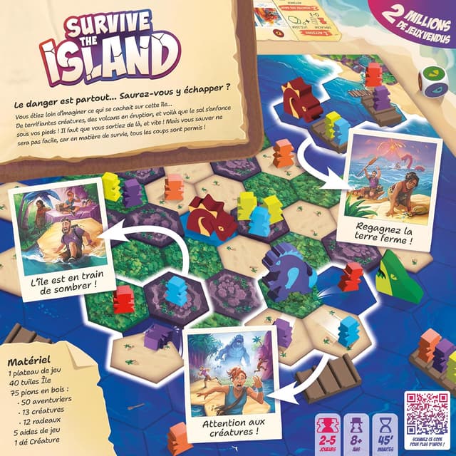 Detalle de Asmodee Survive The Island 45 min