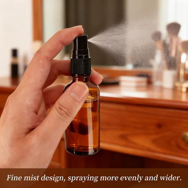 Thumbnail 3 de WENLISELL 12 PCS Amber Glass Spray Bottles 30/50ml