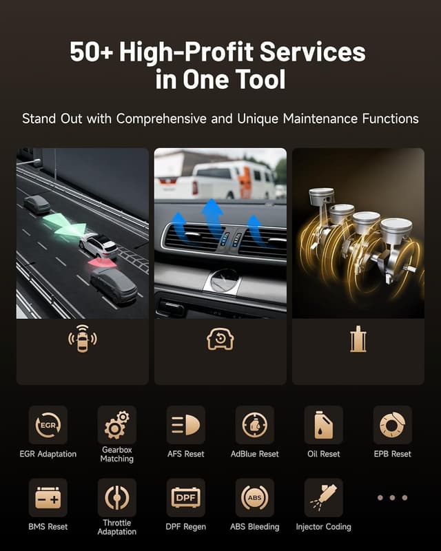 Thumbnail 6 de TOPDON ONE 10.1" Bidirectional Car Diagnostic Tool (J2534 Pass-Thru) with ECU Coding, TopFix AI & Full System OBD2 Scanning