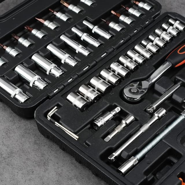 Thumbnail 4 de 53-Piece 1/4" Socket Set for Car and Bike