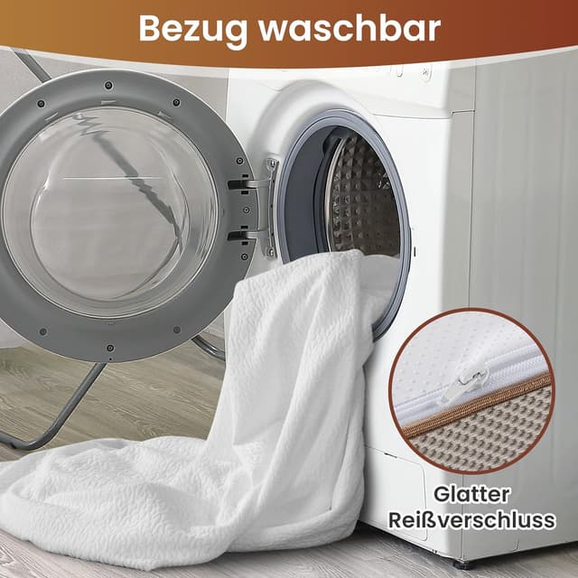 Detalle de BedStory 10 cm Topper 180x200 cm H3/H4 mit Gel Memory Foam & Kaltschaum – kühlend, stützend, waschbarer Bezug