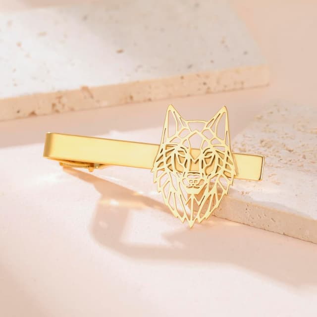 Thumbnail 6 de Dreamtimes Wolfskopf-Krawattenklammer im Wikinger-/Gothic-Design aus Edelstahl