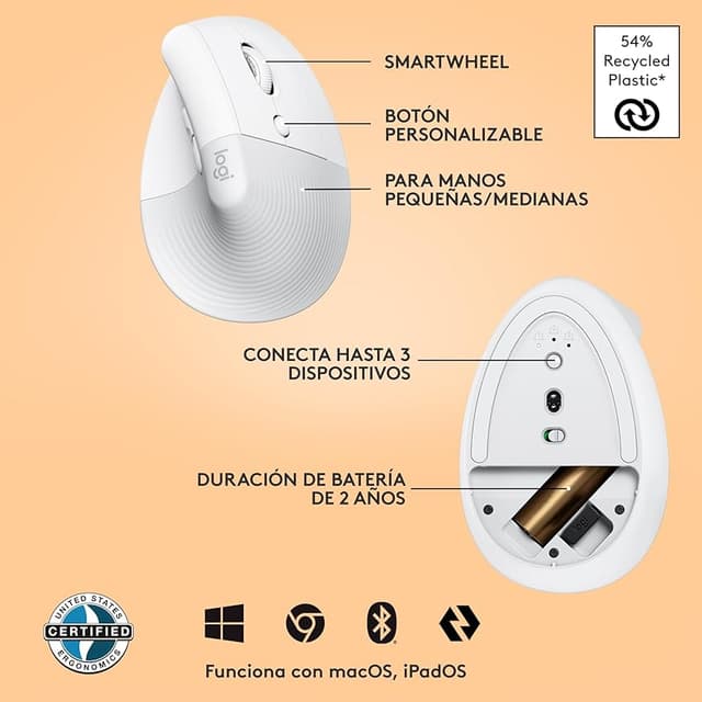 Thumbnail 5 de Logitech Lift Ratón ergonómico inalámbrico Bluetooth