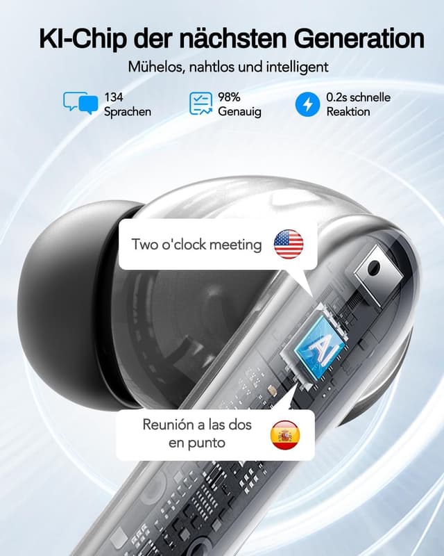 Detalle de ki übersetzer kopfhörer 60H Akku