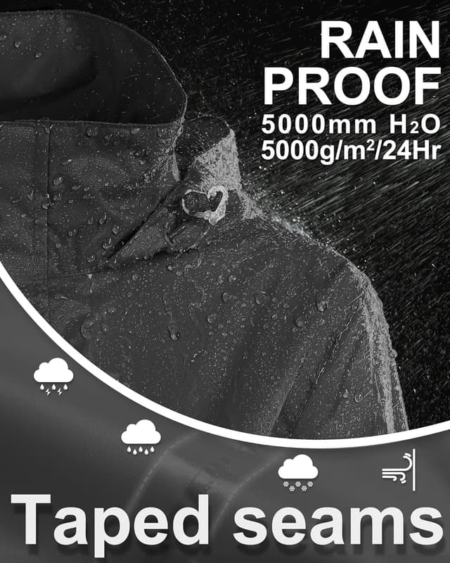 Detalle de 33,000ft Damen wasserdichte faltbare Regenjacke mit Kapuze – leichter Windbreaker für Radfahren & Outdoor