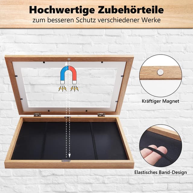 Detalle de Kromapolis lot de 4 cadres photo A4 en MDF pour dessin d’enfant, couleur bois (collage)