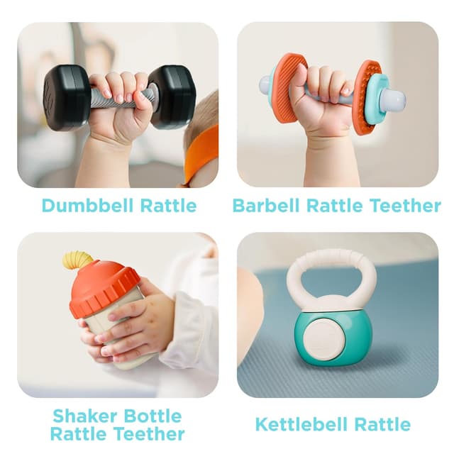 Detalle 2 de iPlay iLearn Baby First Gym Rattle Set — 4pcs