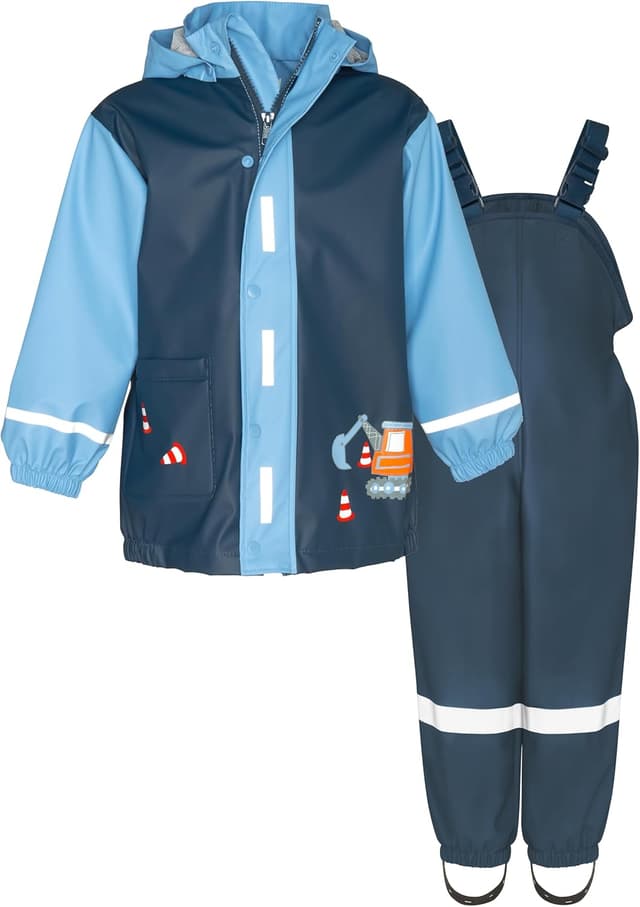 Detalle de Playshoes Unisex Kinder Regen-Set Regenlatzhose & Regenanzug im 2er Pack