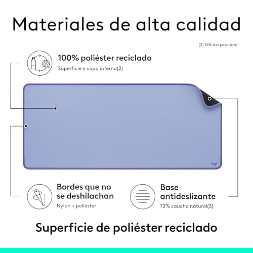 Thumbnail 3 de Logitech Desk Mat Studio Series alfombrilla grande lila 🖱