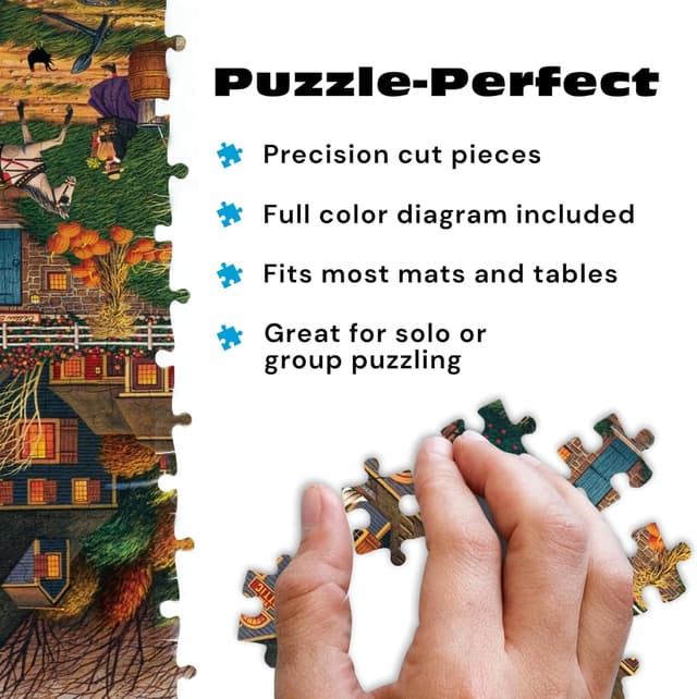 Detalle de Buffalo Games Charles Wysocki Secret Passage Inn 1000-Piece Jigsaw Puzzle