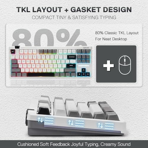 Thumbnail 2 de Redragon K729 Pro clavier de jeu RVB sans fil 80% ⌨