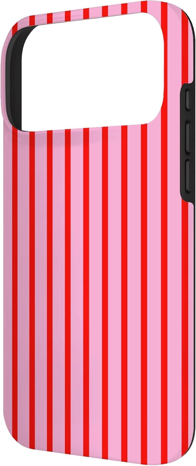 Detalle 2 de Coque rayures Rouge Rose pour iPhone 17 Pro Max