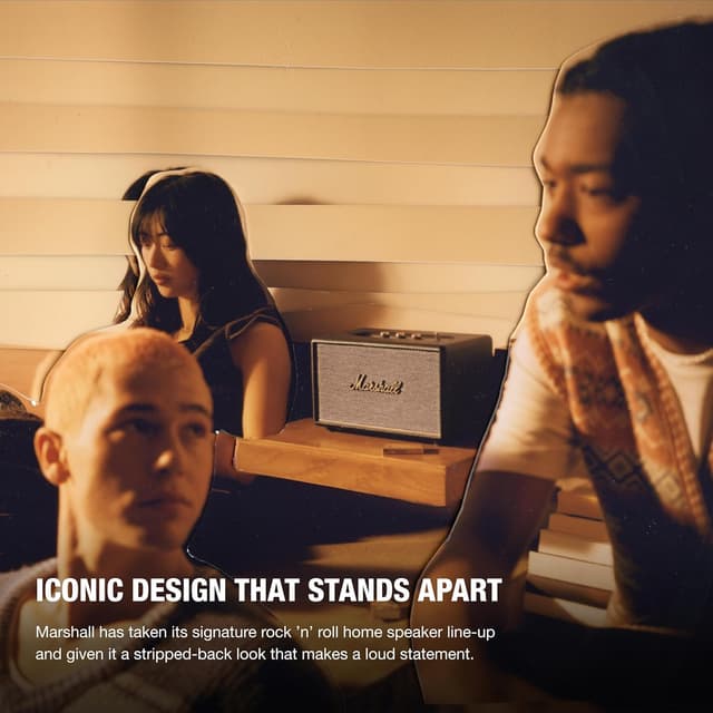 Detalle de Marshall Acton III Bluetooth Home Speaker (Black) — Re-engineered wider stereo sound