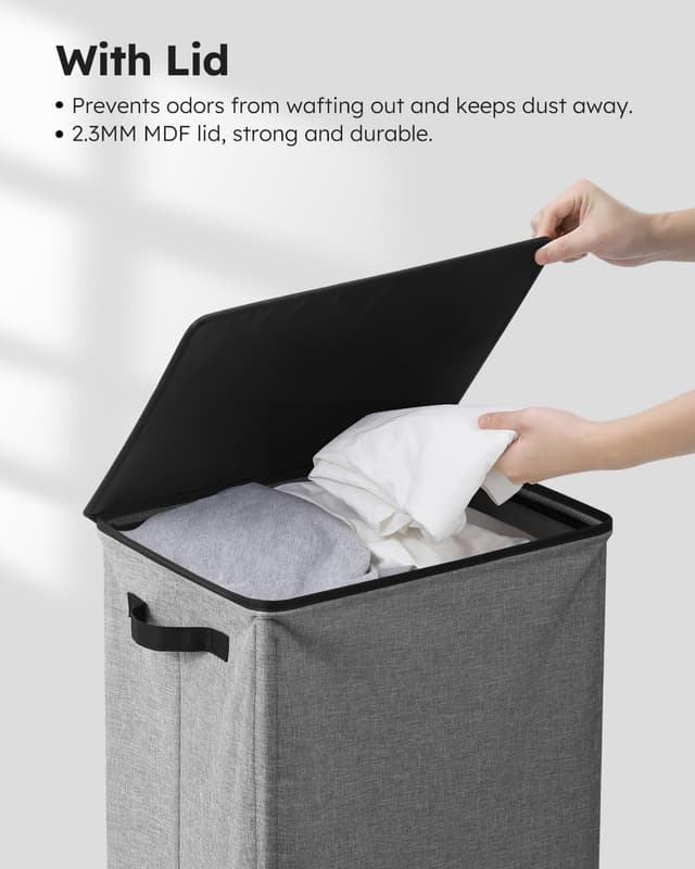 Thumbnail 5 de SOLEDI Laundry Hamper 100L collapsible basket