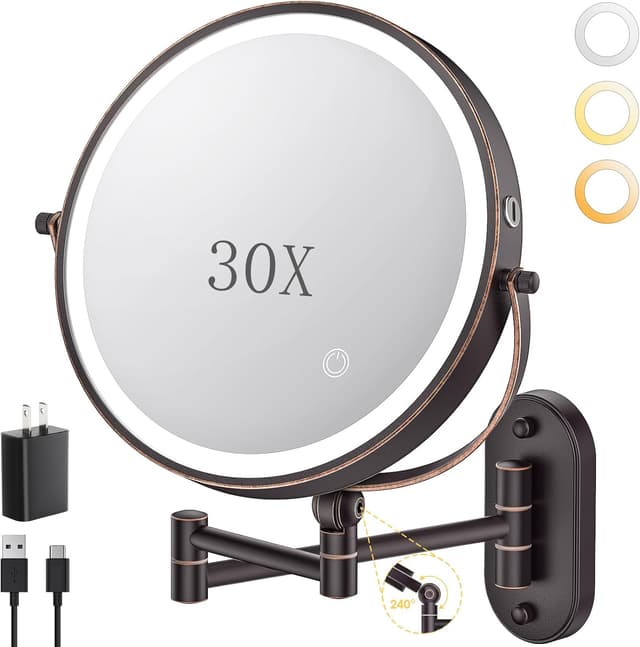 Thumbnail 6 de ZLOKLA 9 Inch lighted makeup mirror 360
