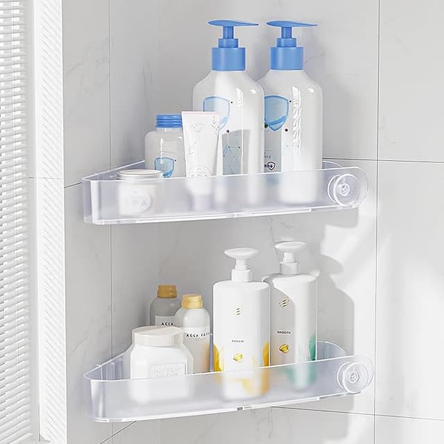 Detalle de Sotfamily Estantería Ducha Sin Taladro con Ganchos