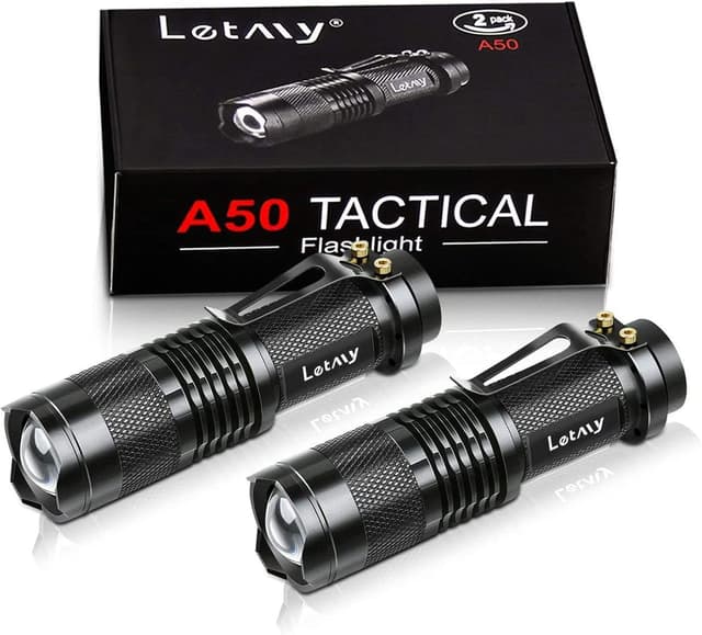 Detalle de LETMY Pack of 2 Small LED Torches 300 Lumens ⌁