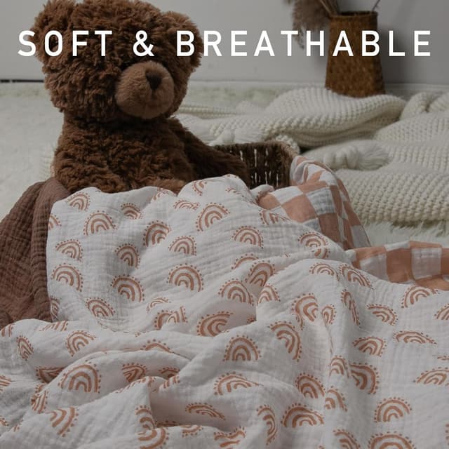 Detalle de Soarwg Kids Muslin Swaddle Blanket 95x100cm