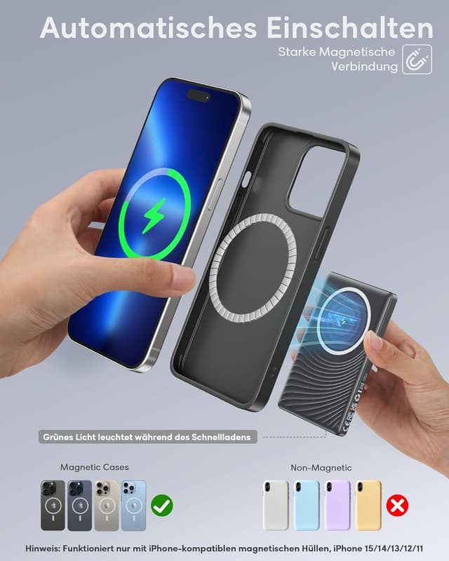 Thumbnail 4 de Ntaanoo Ultra Slim MagSafe Powerbank 5000mAh