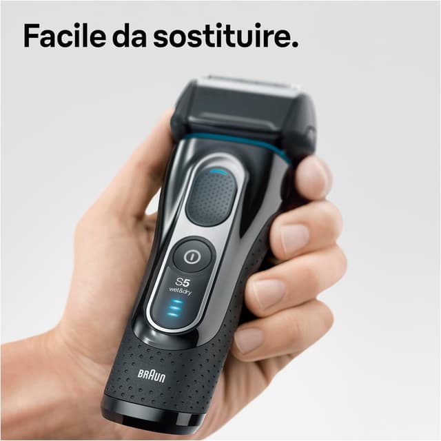 Detalle de Braun 52B testina di ricambio originale per rasoio elettrico barba (Series 5) – nero