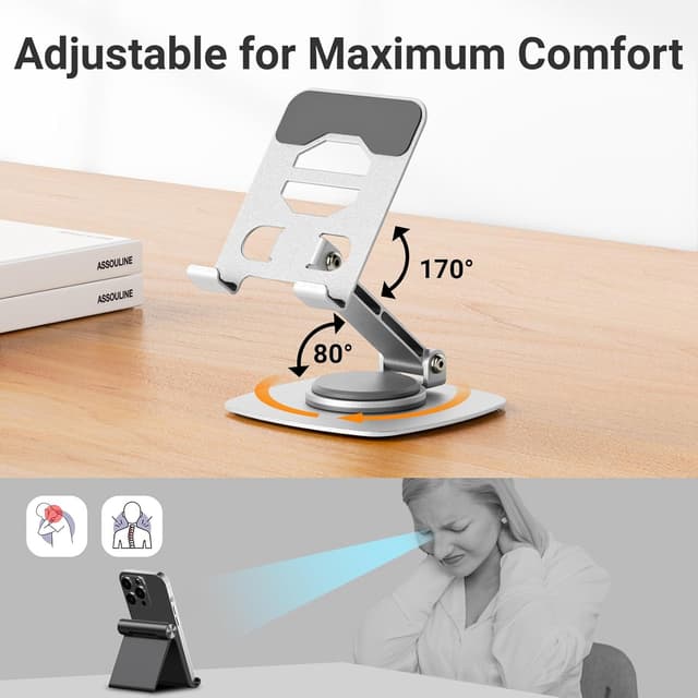 Detalle 2 de Support téléphone voiture 360° hauteur réglable