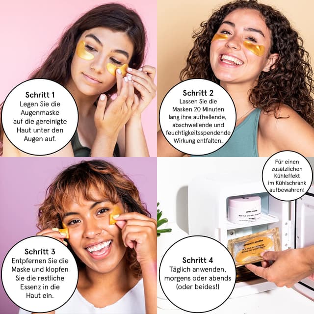 Thumbnail 6 de grace & stella Augenpads Gold 6 Paare 🎭