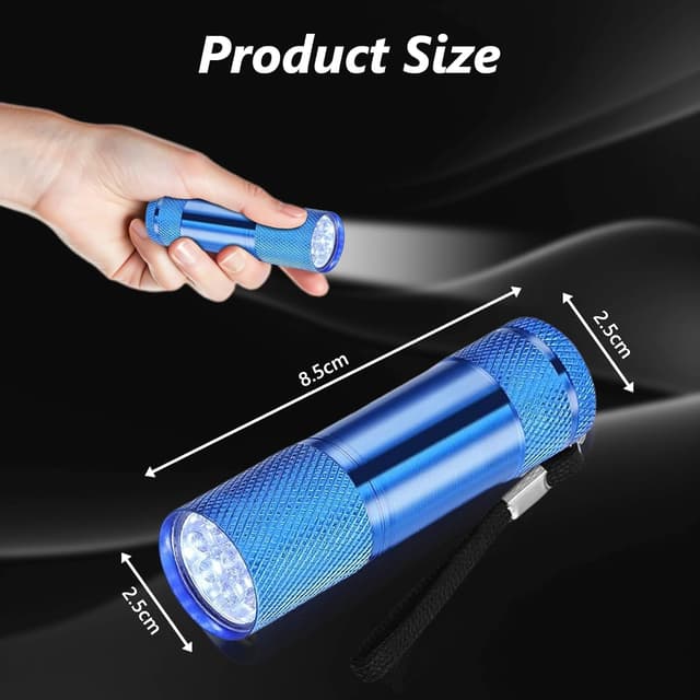 Detalle de Set 5 mini torce LED Flintronic per bambini, torcia tascabile impermeabile con batterie AAA incluse