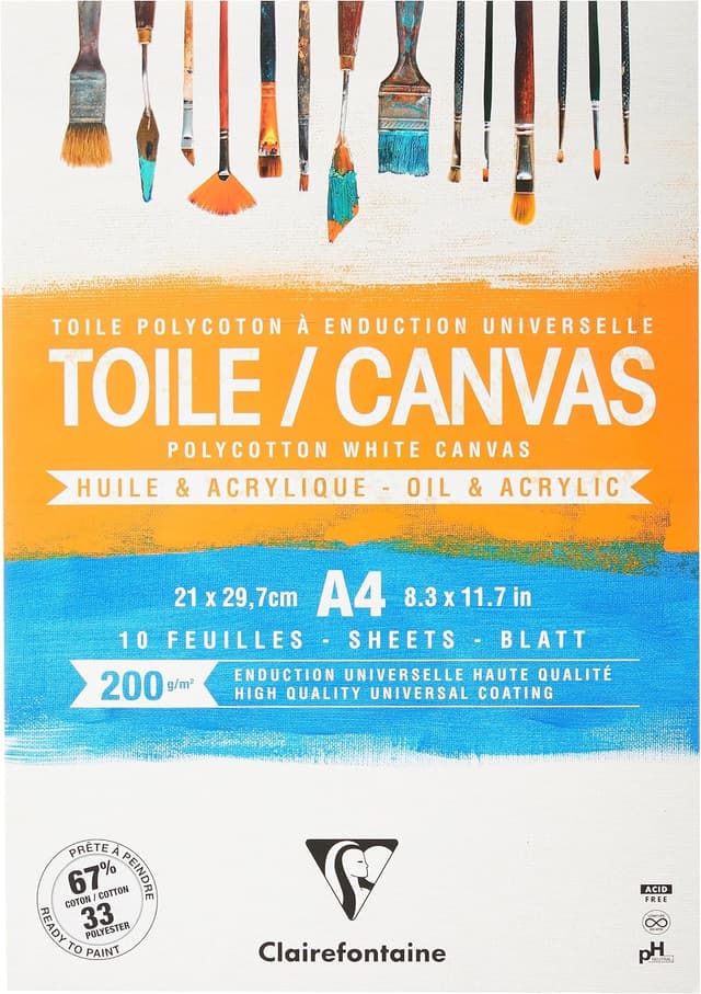 Detalle de Clairefontaine 975207C bloc encollé 10 toiles 🎨