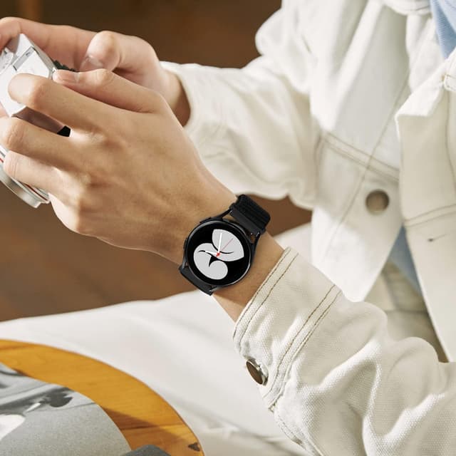 Detalle de Vodtian 20 mm Nylon-Armband für Samsung Galaxy Watch 7/6/5/4, Active 2 sowie ausgewählte Garmin-Modelle