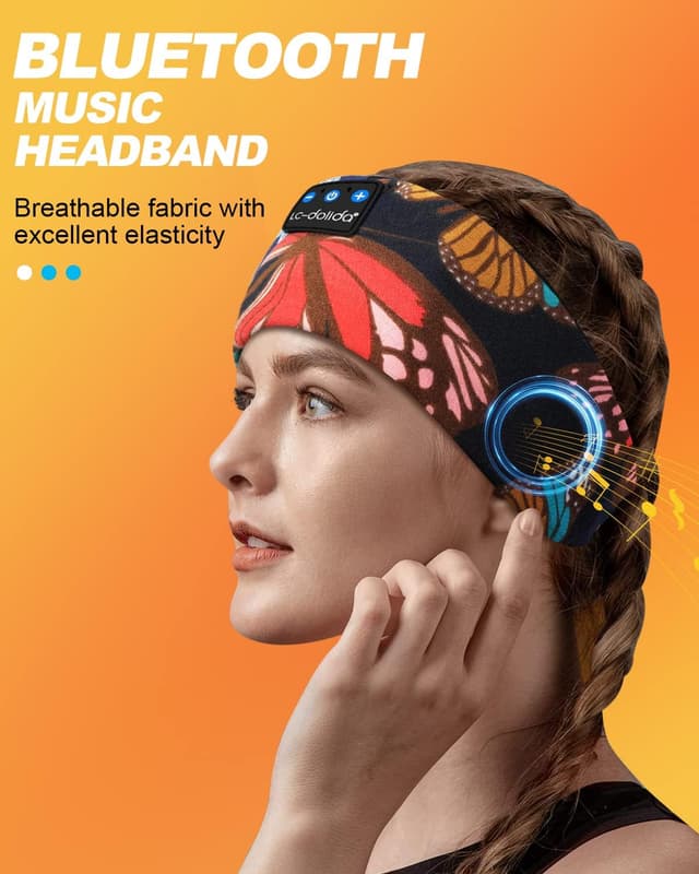 Detalle de LC-dolida Sleep Headphones Bluetooth 5.4 headband