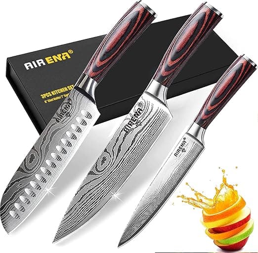 Imagen de Juego de cuchillos de acero al carbono 🔪 - Estuche regalo en OfertitasTOP