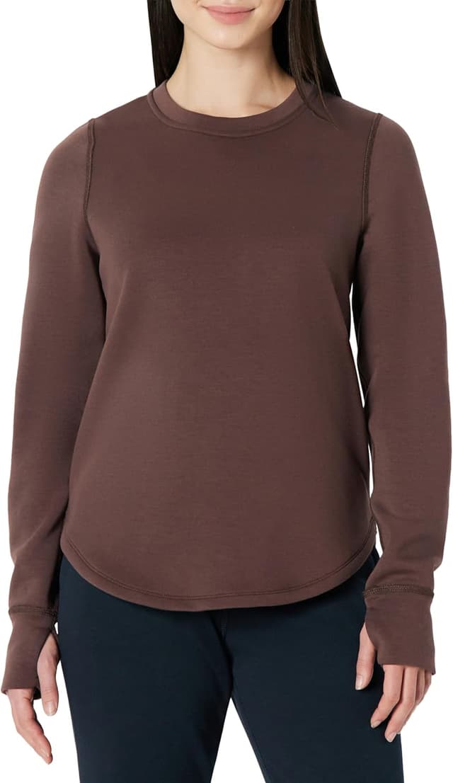 Detalle de Amazon Essentials Women’s Active Sweat Relaxed-Fit Long-Sleeve Crewneck Sweatshirt
